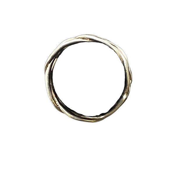 Sterling Silver 925 Open Weave Celtic Knot Ring - Wedding Band size 7.5 - Picture 5 of 11